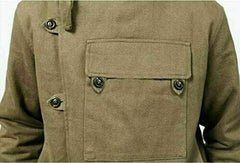 Men's Vintage Swedish Army Military Tank Motorcycle Winter Warm WW2 Cotton Jacket