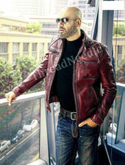 Men's Slim Fit Dimond Classic Quilted Biker Red Leather Jacket | Men Handmade Motorcycle Leather Jacket