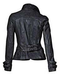 Women's Genuine Lambskin Soft Leather Motorcycle Slim Fit Handmade Biker Jacket/Coat